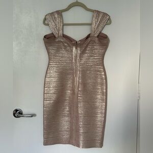 Herve Leger Blush Bandage Dress